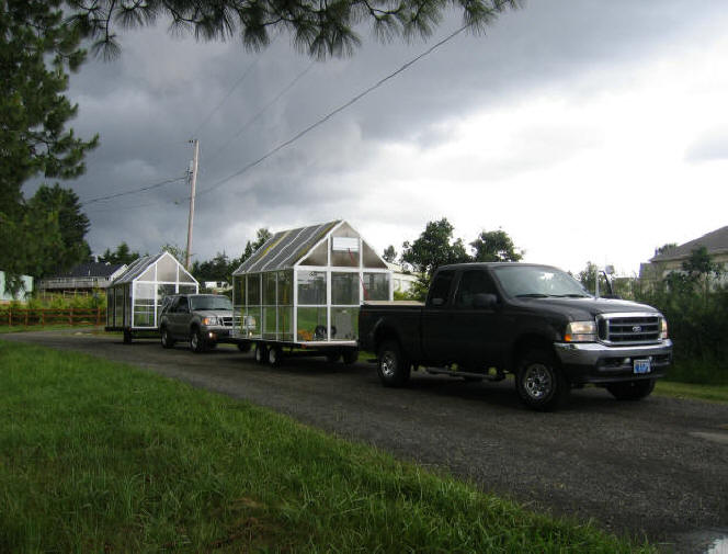 Here we come to YOUR HOUSE ? Often we deliver in your neighborhood if you want to see our GlassHut greenhouse let us Know and we will stop by when we are  in your area!!